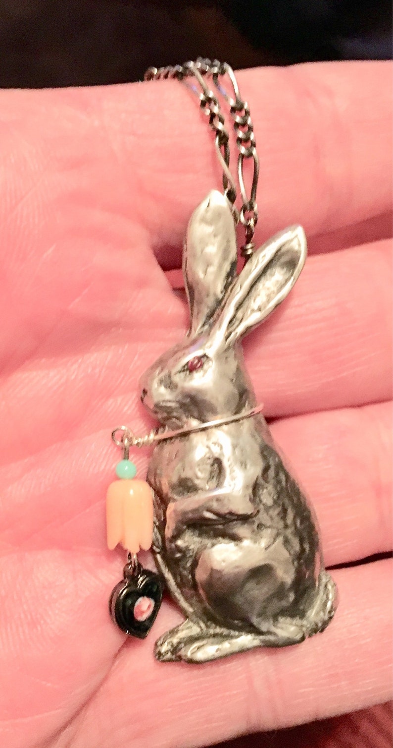Rabbit Pendant Bunny Lover Gift Rabbit Gift Vintage Etsy