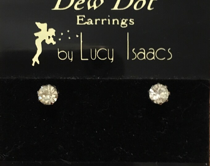 Austrian Crystal Stud Earrings 4mm by Lucy Isaacs