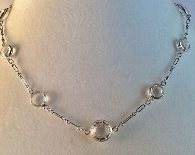 SALE! Vintage Swarovski Crystal Choker by Lucy Isaacs, Sparkling Choker, Crystal Necklace, Lucy Isaacs