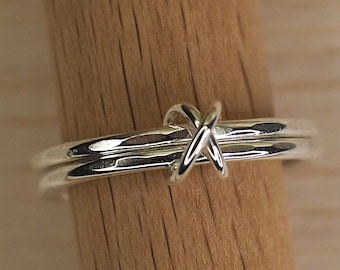 Sterling Silver Double Fidget Ring, anxiety ring, spinner ring, fiddle ring, kinetic ring, knot ring, kinetic jewellery, stress toy ring