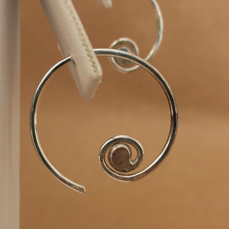 Spiral Hoops Etsy