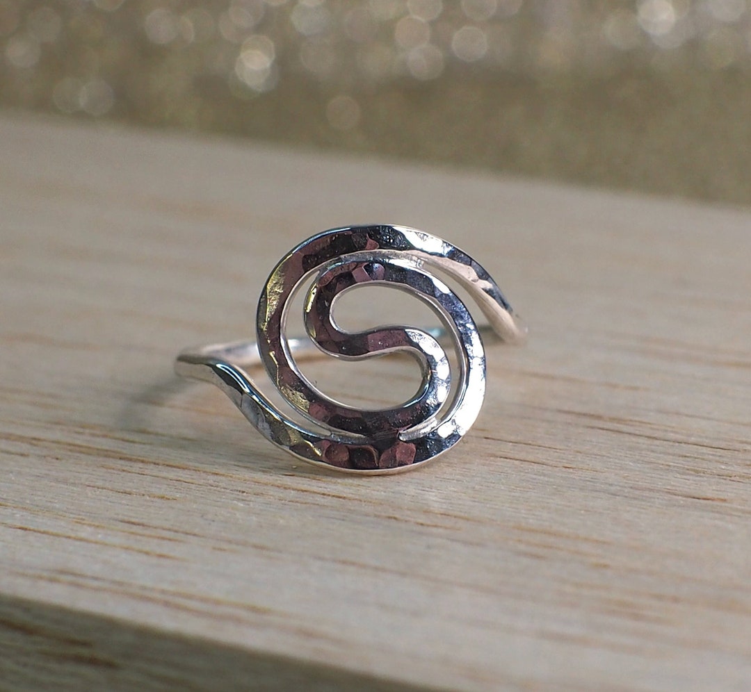 Sterling Silver Double Spiral Ring, Silver Ring, Statement Ring, Spiral ...