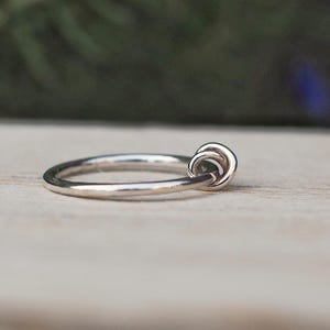 Sterling Silver Fidget Ring With Knot Bead: Charm Beaded Spinner Jewellery Solid 925 image 4