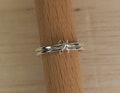 Sterling Silver Double Fidget Ring, double band spinner ring, anxiety ring, fiddle ring,  knot ring, spinning jewellery, bead ring