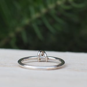 Sterling Silver Fidget Ring With Knot Bead: Charm Beaded Spinner Jewellery Solid 925 image 5