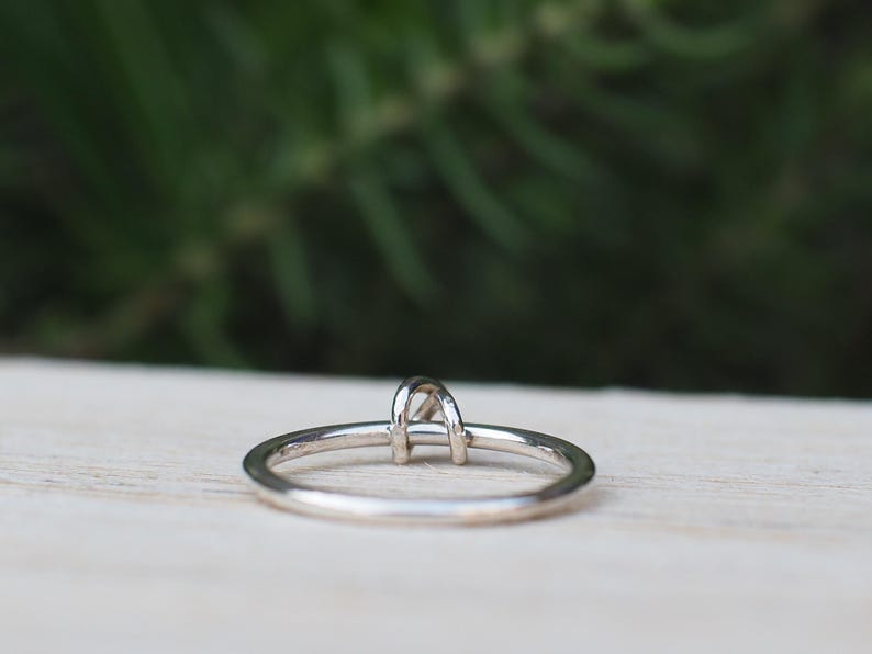 Sterling Silver Fidget Ring With Knot Bead: Charm Beaded Spinner Jewellery Solid 925 image 5