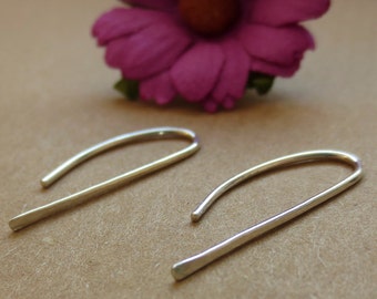Silver bar earrings, silver threader earrings, silver hoop earrings, silver drop earrings, silver bar earrings, hook earring, stick earrings