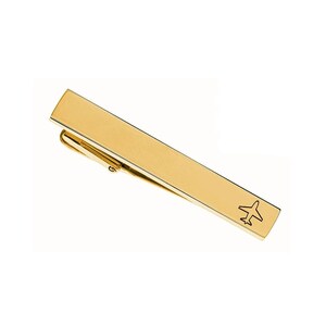 Engraved Pilot Tie Clip - Gifts For Pilots - Personalized Gold Tie Clip For Pilots - Airplane Tie Clip - Aviation Gift - Buy 6 Get 7th Free