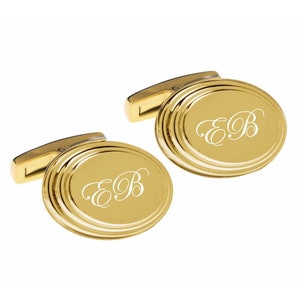 Personalized Cufflinks, Engraved Cufflinks, Gold Cufflinks, Monogrammed Cufflinks, Custom Cufflinks, Groomsman Gifts, Buy 6 Get 7th Free