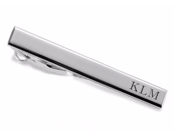 Personalized Tie Clip Engraved Silver Tie Clip Custom Tie Bar Tie Bar For Best Man Groom Groomsman Gift Father's Day Gift Buy 6 Get 7th Free