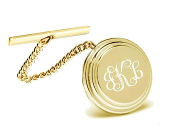 Personalized Tie Tack, Engraved Tie Pin, Monogrammed Tie Pin, Gold Tie Pin, Tie Clip, Wedding Favors, Groomsmen Gifts, Buy 6 Get 7th Free