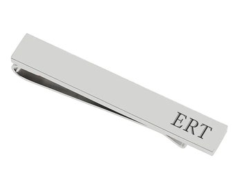 Personalized Tie Bar Engraved Tie Clip Silver Tie Clip Custom Tie Bar Gift For Groom Groomsman Best Man Wedding Favors Buy 6 Get 7th Free