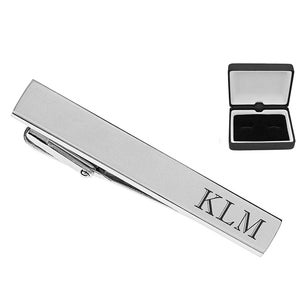 Personalized Tie Clip Silver Tie Clip Custom Engraved Free Best Man Gift For Him Dad Groom Groomsman Gift Wedding Gift, Buy 6 Get 7th Free image 1
