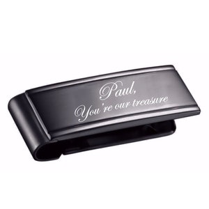 Clip para billetes de acero inoxidable color bronce grabado gratis, clip para billetes personalizado, clip para billetes grabado, clip personalizado, clip para billetes deslizable