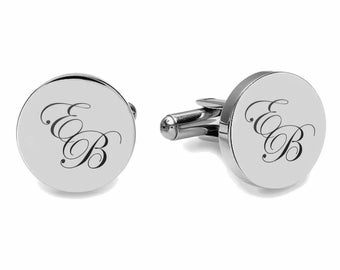 Personalized Cufflinks Engraved Cufflinks Silver Cufflinks For Groom Groomsman Gift For Him Father's Day Gift Wedding Buy 6 Get 7th Free