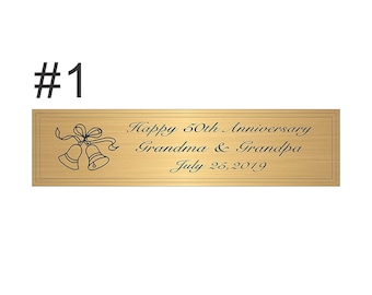 Engraved Brass Memorial Plate – Personalized Plaque, Black Etched Letters