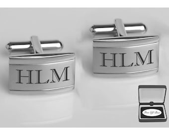 Personalized Cufflinks Engraved Cufflinks Silver Cufflinks Monogrammed Gift For Him Groomsman Gift Best Man Wedding Gifts Buy 6 Get 7th Free