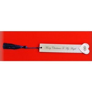 Engraved Heart CZ Book Mark