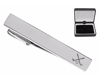 Engraved Golf Tie Clip Gift For Golfers Initials Inscribed Personalized Silver Tie Clip For Golfers Custom Golf Gift Buy 6 Get 7th Free