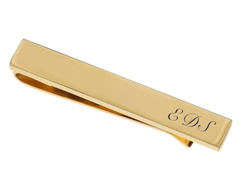 Personalized Tie Bar Gold Tie Bar Engraved Tie Clip Custom Tie Bar Father's Day Anniversary Gift For Him Wedding Favors Buy 6 Get 7th Free