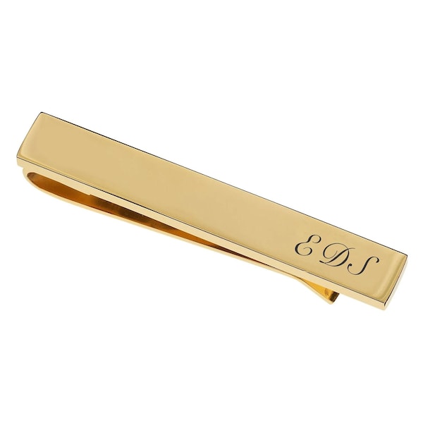 Personalized Tie Bar Gold Tie Bar Engraved Tie Clip Custom Tie Bar Father's Day Anniversary Gift For Him Wedding Favors Buy 6 Get 7th Free