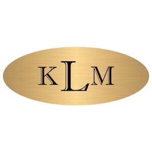Custom Monogrammed Brass Nameplate - Awards, Church, Identification Plates, Employee Recognition Plaques - Bronze Urn Memorial Sign Marker