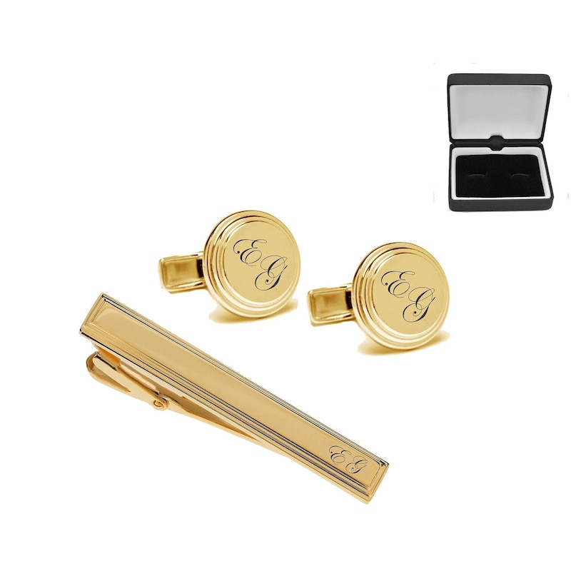 cufflink tie clip set