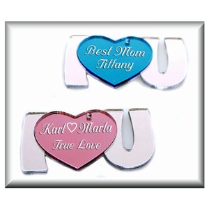 Acrylic I Love U Keychain or Necklace