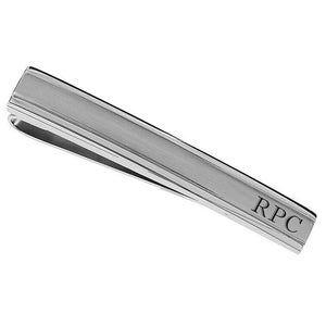 Personalized Tie Clip, Engraved Tie Clip, Silver Tie Clip, Custom Tie Bar, Personalized Wedding Favors, Groomsmen Gifts, Father's Day Gift