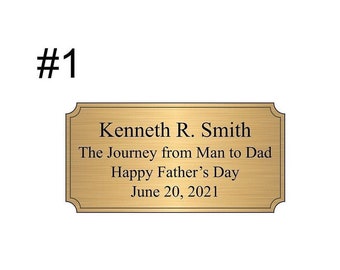 Engraved Brass Memorial Plate – Personalized Name Plaque (2x4)