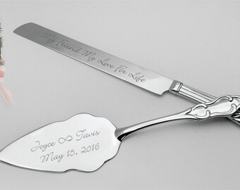 engraved cake server etsy