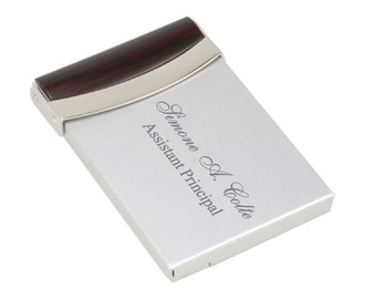 Personalize Free Custom Engraving Credit Card Business Card Holder Card Case