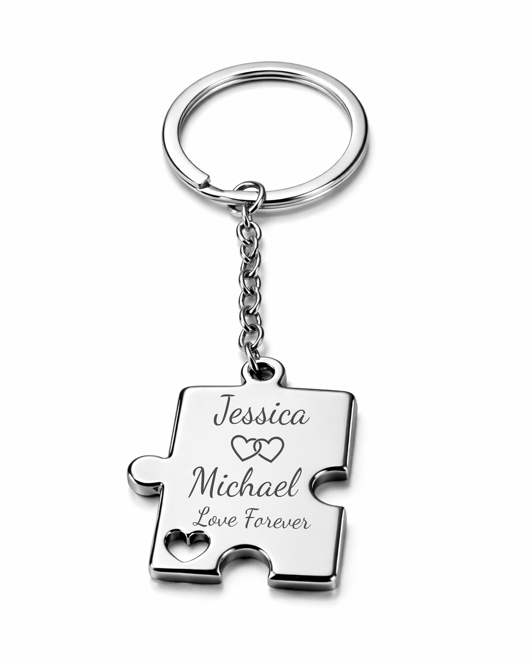 Personalized Stainless Steel High Polished Puzzle Piece With Heart ...