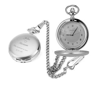 Engraved Pocket Watch, Roman Numeral Personalized Pocket Watch, Silver Stainless Steel Pocket Watch Custom Engraved Free, Groomsman Gift