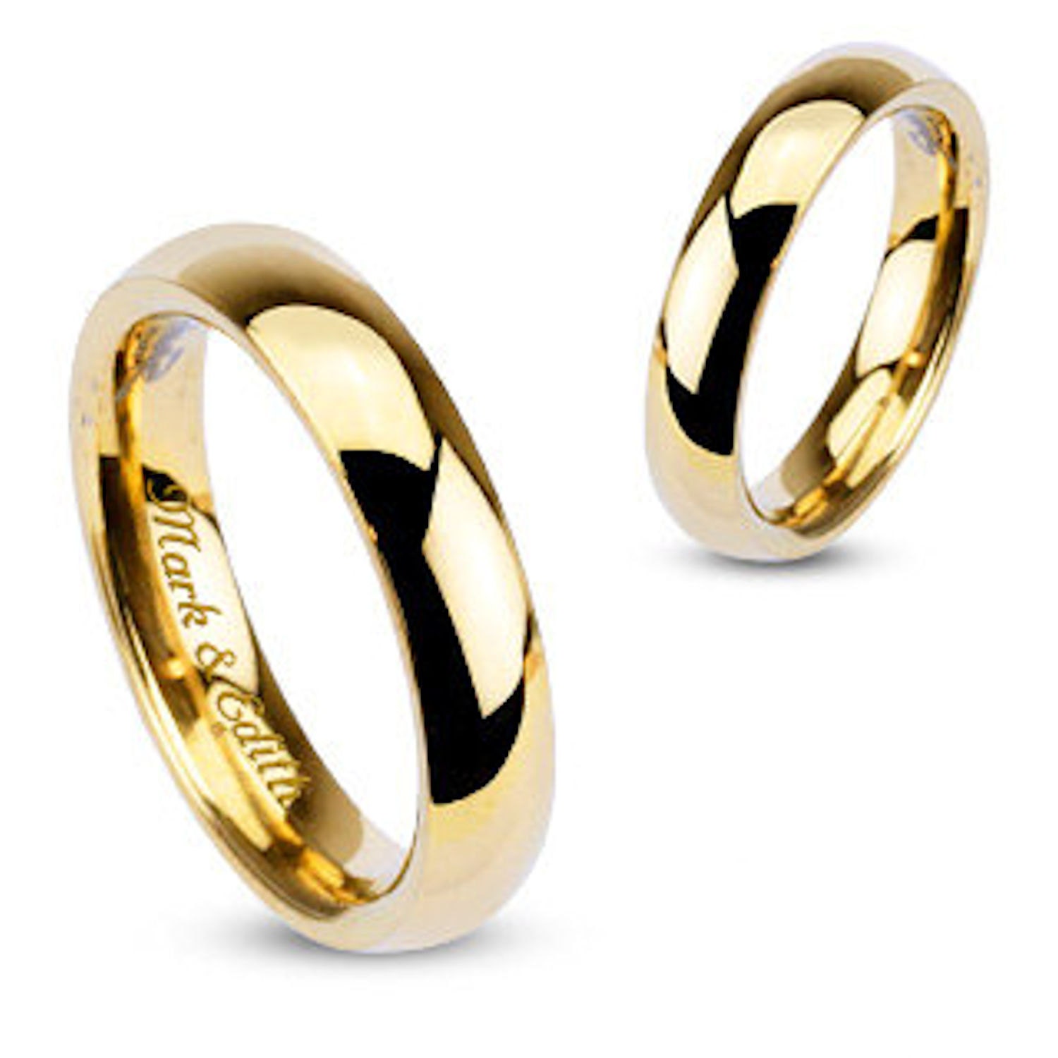 Personalized Rings Engraved Rings Stainless Steel Gold Ring Etsy