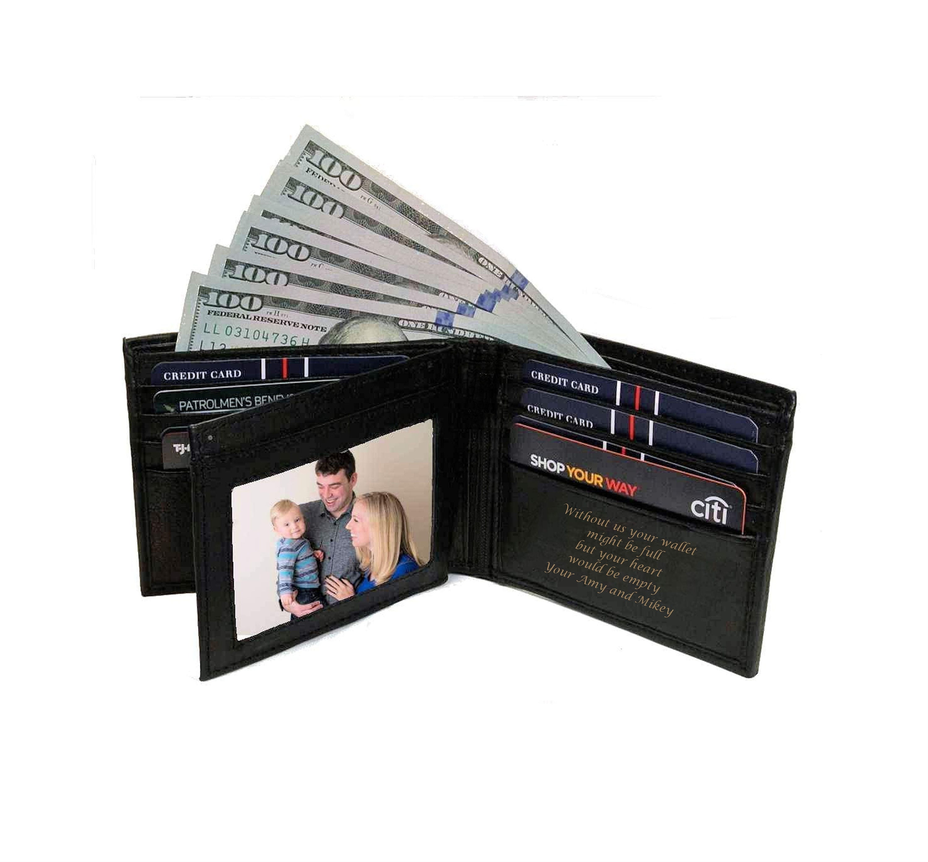 Perfect Fit Bi Fold Wallet with Credit Card Slots and ID Window