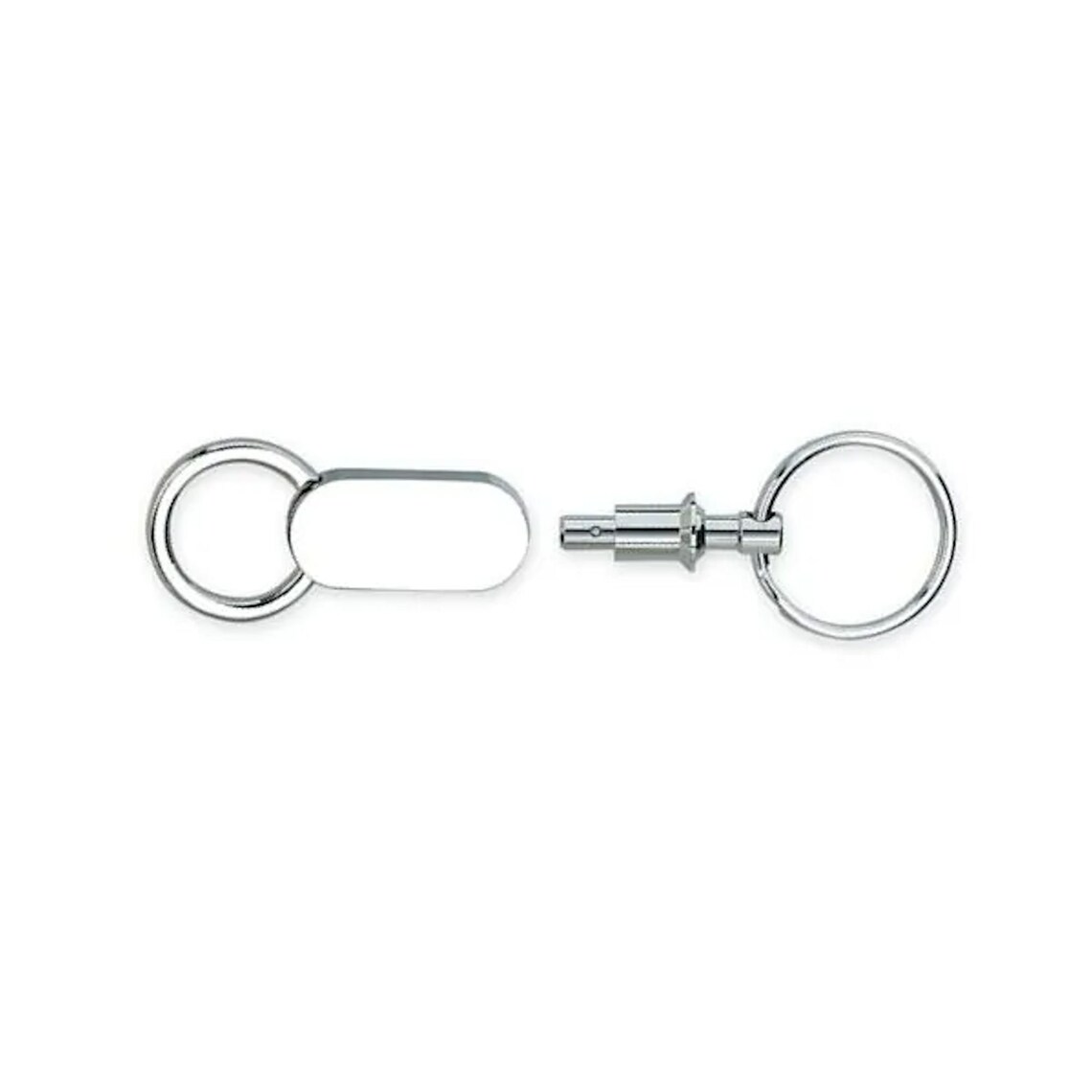 Personalized Silver Detachable Valet Keychain Custom Engraved Etsy