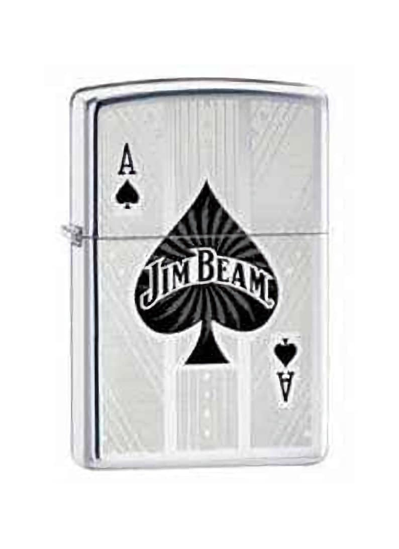 Zippo 24945 Jim Beam Spade Hi Polish Chrome Lighter Gift for Him, Personalized image 1