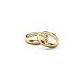 Personalized Gold Tungsten His and Hers Ring Set Engraved Wedding Bands