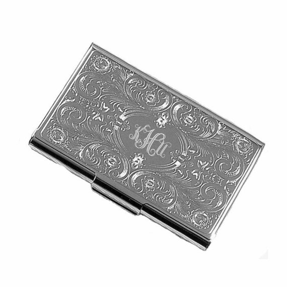 Personalised Monogrammed Initial Credit Card ID Card Holder 