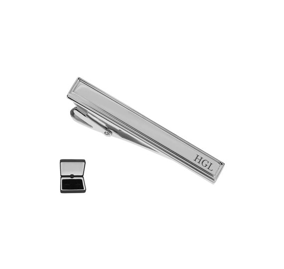 Personalized Tie Clip Engraved Silver Tie Clip For Groom Groomsman Best Man Gift Custom Tie Bar For Men Father's Day Gift Buy 6 Get 7th Free