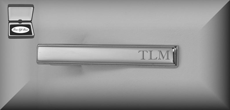 Personalized Tie Clip Engraved Silver Tie Clip For Groom Groomsman Best Man Gift Custom Tie Bar For Men Father's Day Gift Buy 6 Get 7th Free image 5