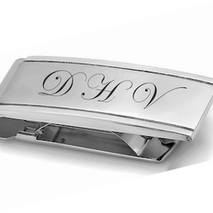 Stainless Steel Money Clip Engraved Free, Personalized Money Clip, Engraved Money Clip, Slide in Money Clip, image 3