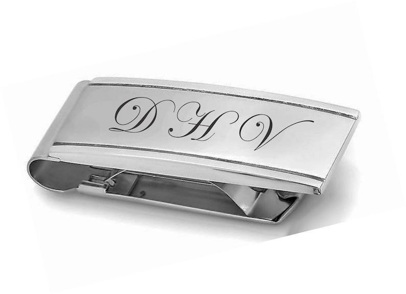 Stainless Steel Money Clip Engraved Free, Personalized Money Clip, Engraved Money Clip, Slide in Money Clip, image 3