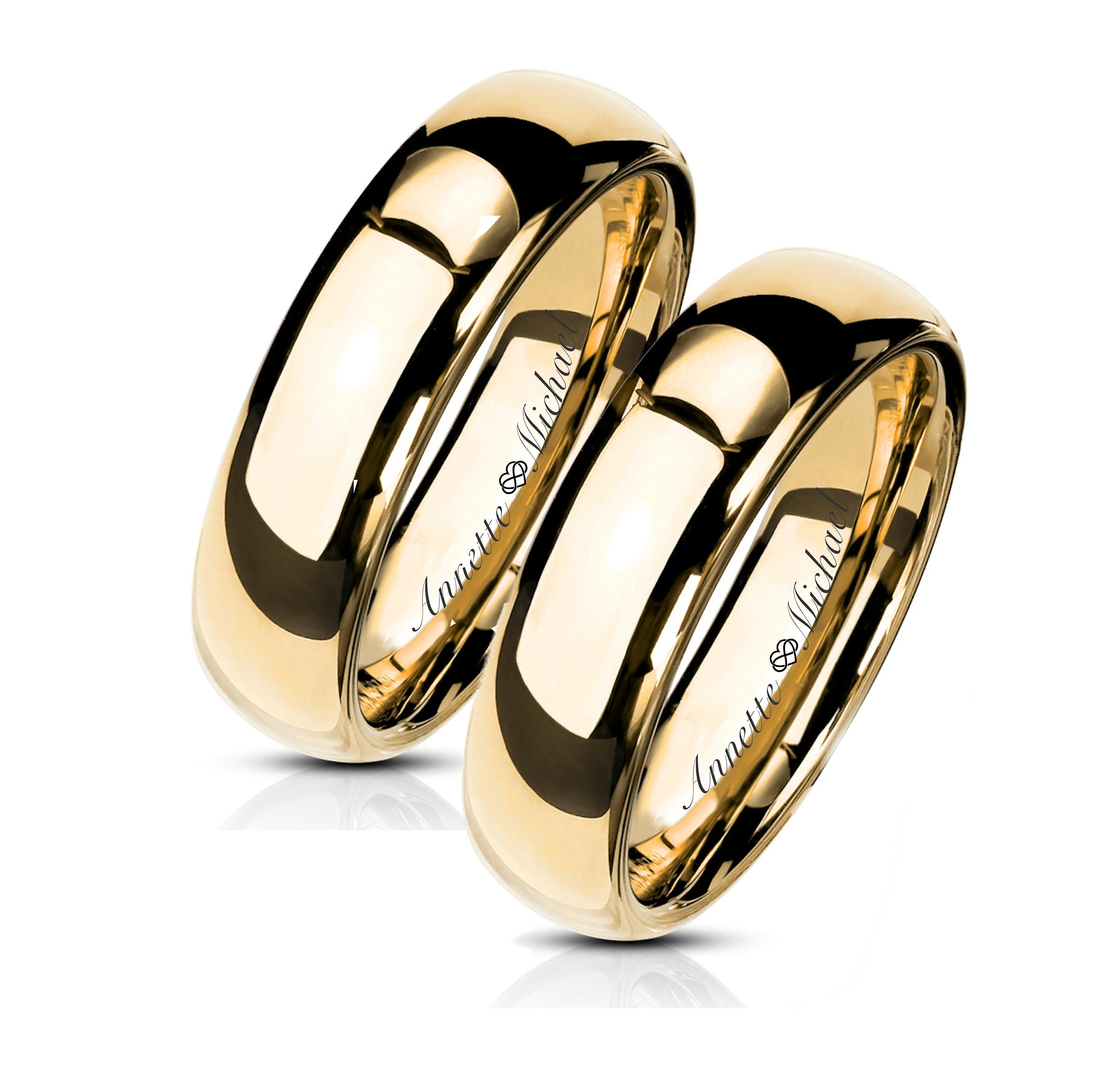 Personalized Gold Rings Custom Engraved 