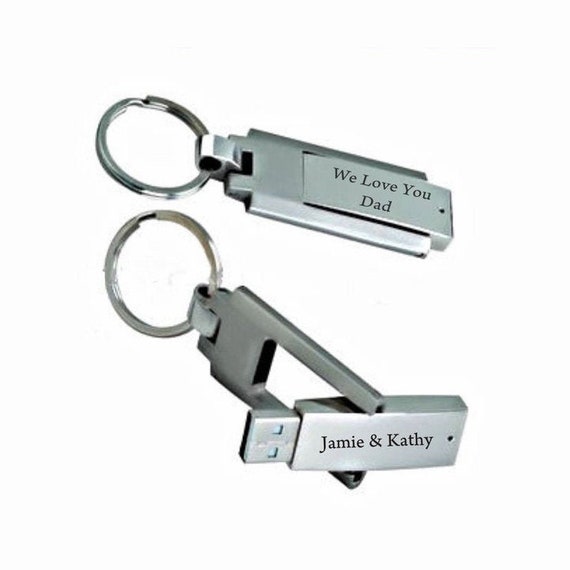 Quote Engraved Personalized Keychain for Him - Mens Accessories Brown / Stainless Steel