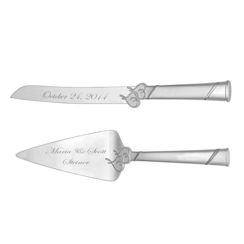 Wedding Cake Server Set Engraved Locked in Love Cake Knife & Etsy