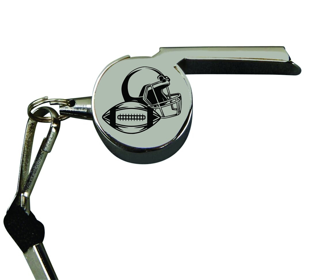 Personalized Football Coach Whistle With Lanyard, Custom Engraved Coach