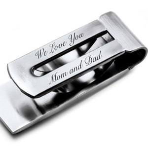 Stainless Steel Money Clip Engraved Free, Personalized Money Clip, Engraved Money Clip, Slide in Money Clip, image 5