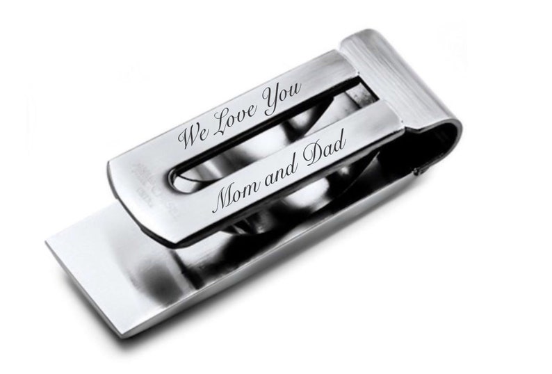 Stainless Steel Money Clip Engraved Free, Personalized Money Clip, Engraved Money Clip, Slide in Money Clip, image 5